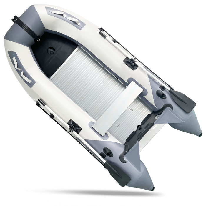 Schlauchboot mit Aluboden (Grau)