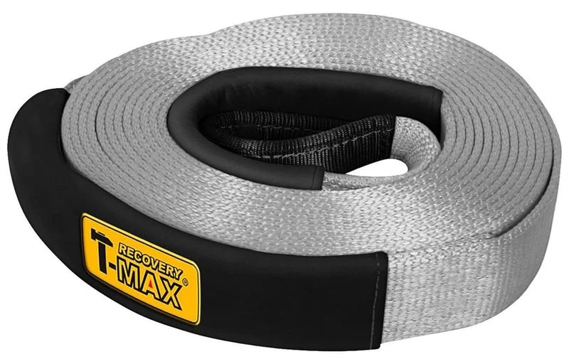T-Max Kinetischer Bergegurt, 20% elastisch, min. Bruchlast 11t, Länge 9m, weiß