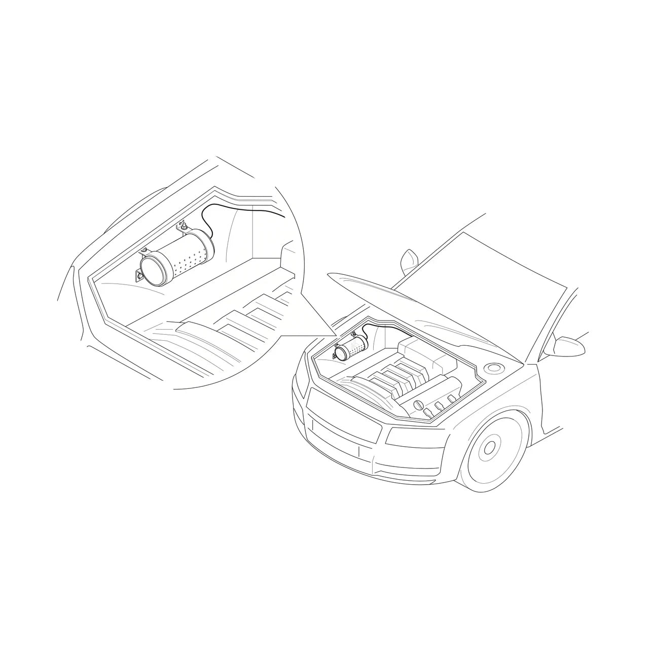 Automatischer Feuerlöscher - Für Autos / Fahrzeuge / Camper