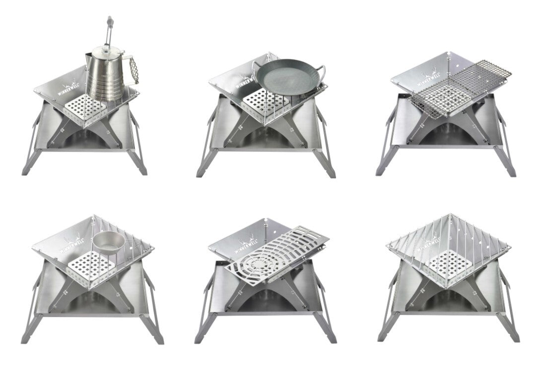 Winnerwell® Flat Firepit faltbare Feuerstelle Feuerschale Gr. M