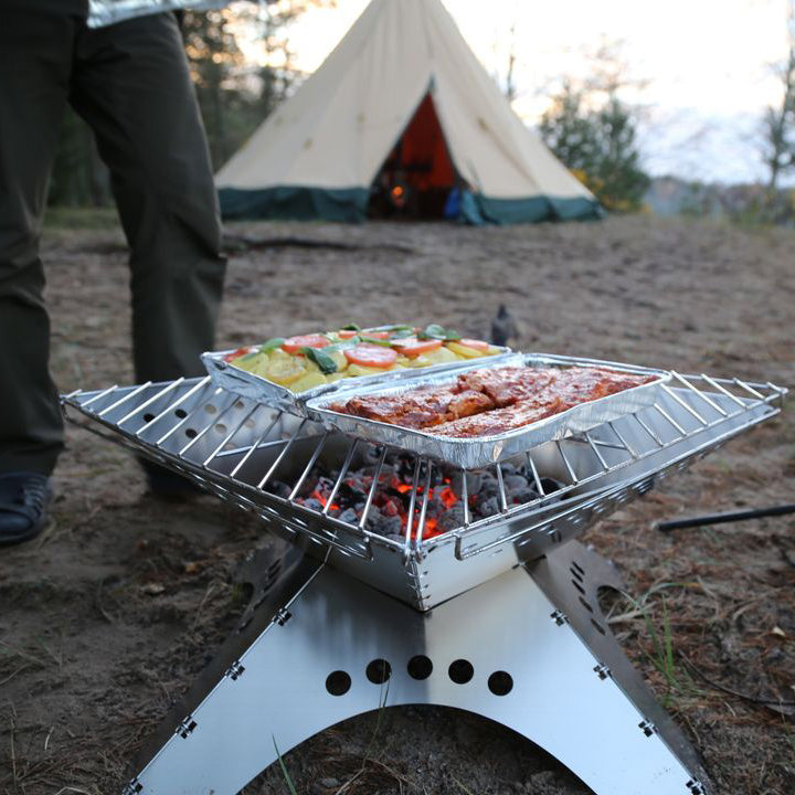 Winnerwell® Flat Firepit Gr. XL Feuerstelle Faltbare Feuerschale