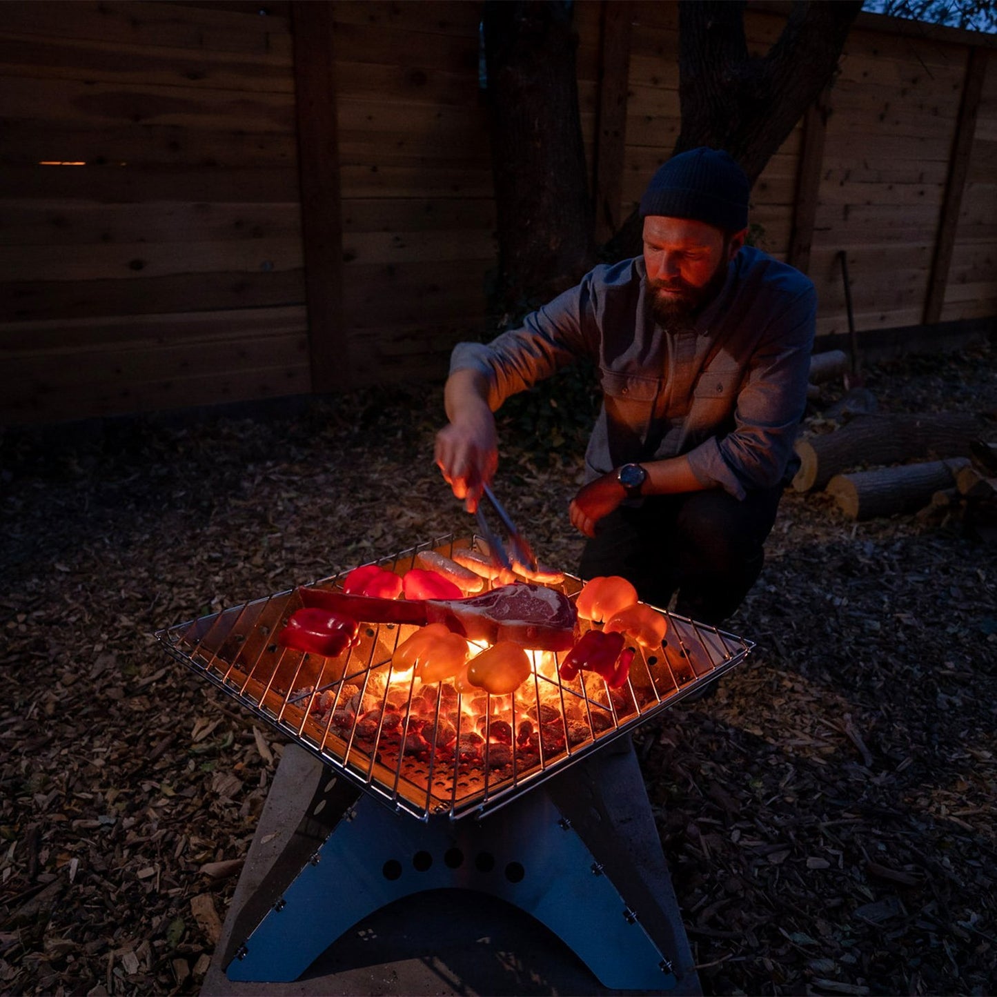 Winnerwell® Flat Firepit Gr. XL Feuerstelle Faltbare Feuerschale