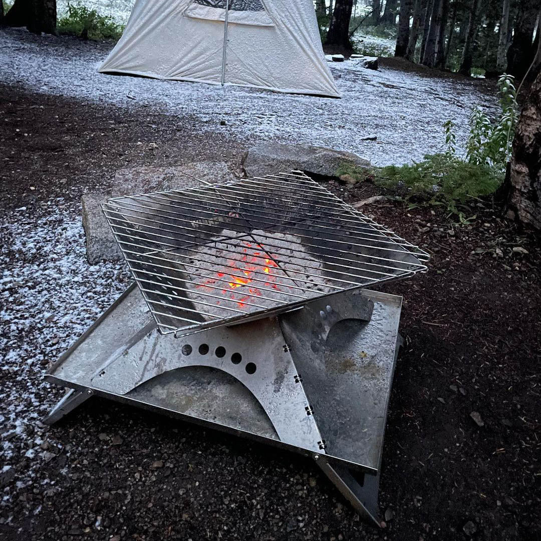 Winnerwell® Flat Firepit Gr. XL Feuerstelle Faltbare Feuerschale