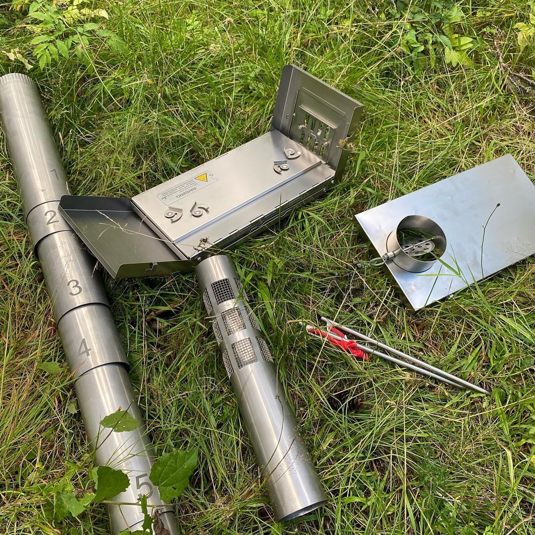 Winnerwell® Fastfold PLUS Titanium Nested Pipe Camping Stove - Zeltofen Faltbar