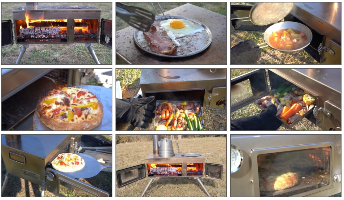 Winnerwell® Woodlander L-sized Wood Burning Pizza Oven Camping Stove