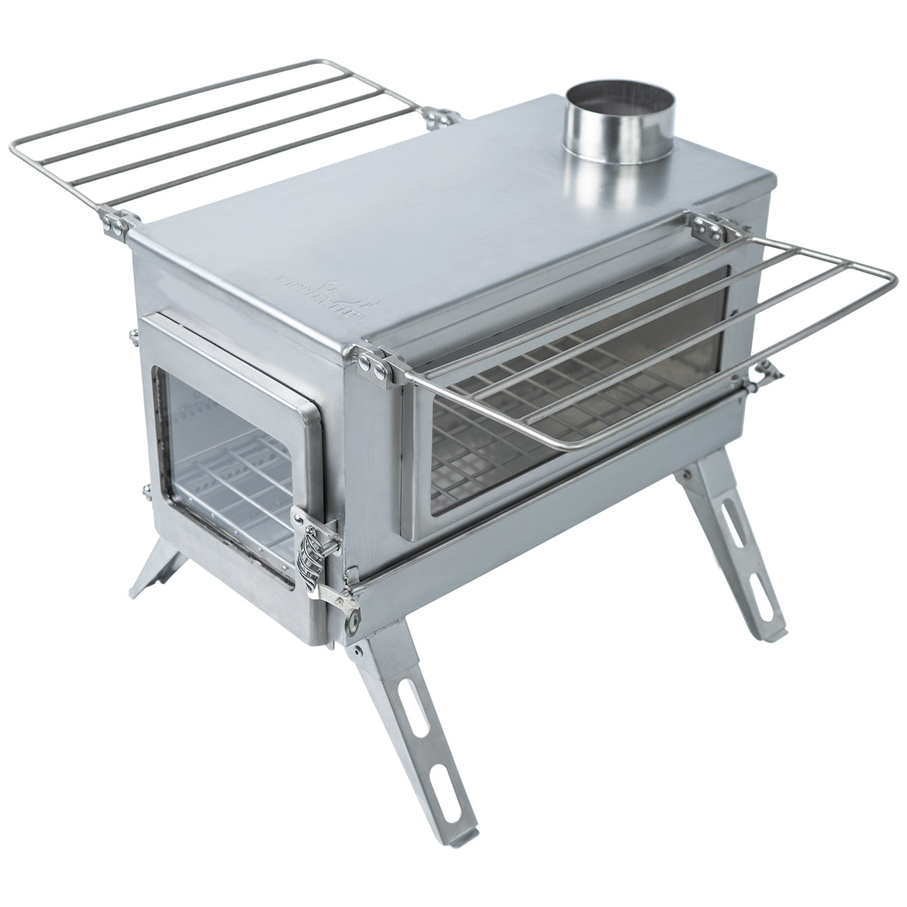 Winnerwell® Nomad PLUS Double View - mit Außenluft L-Größe Holzbefeuerter Zeltofen