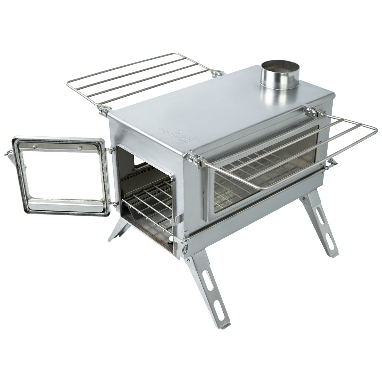 Winnerwell® Nomad PLUS Double View - mit Außenluft L-Größe Holzbefeuerter Zeltofen