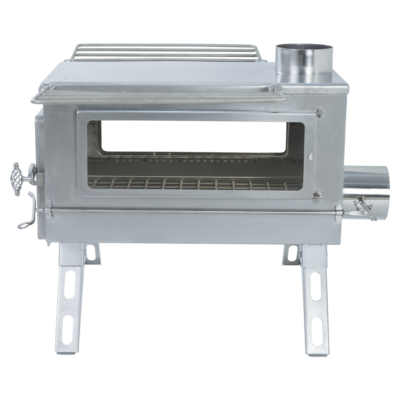 Winnerwell® Nomad PLUS Double View - mit Außenluft L-Größe Holzbefeuerter Zeltofen